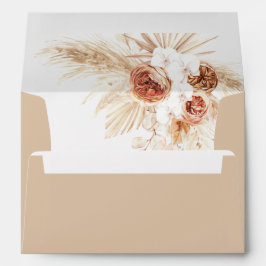Boho Pampas Grass Envelope Liner, Moderne Blüte