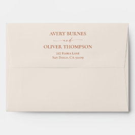 Boho Pampas Grass Envelope, Terracotta Florals
