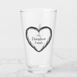 Boho Pampas Grass Familie Name Pint Glass Glas