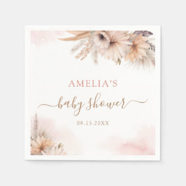 Boho Pampas Grass Floral Desert Girl Baby Dusche Serviette