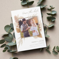 Boho Pampas Grass Foto Hochzeit speichern das Datu