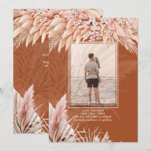 BOHO Pampas Grass FOTO Terracotta Save the Date
