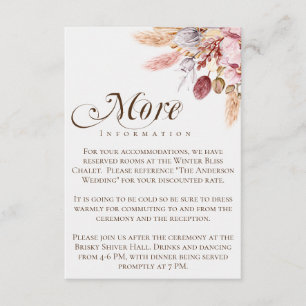 Boho Pampas Grass Mehr Informationen Hochzeiten De Begleitkarte