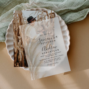 Boho Pampas Grass Moderne Bohemische Hochzeit