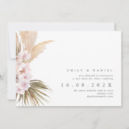 Boho Pampas Grass Neuhochzeit Einladung