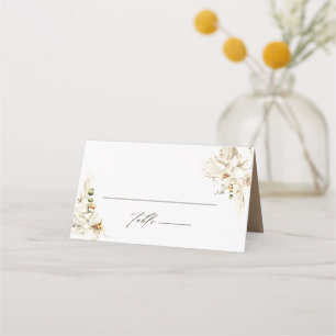 Boho Pampas Grass Orchid Floral Wedding Platzkarte