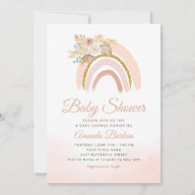 Boho Pampas Grass pink Rainbow Girl Baby Showroom
