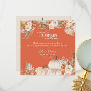 Boho Pampas Grass Pumpkin Dankeschön Karte