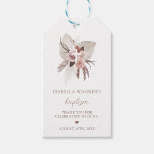 Boho Pampas Grass Taufe Geschenkanhänger