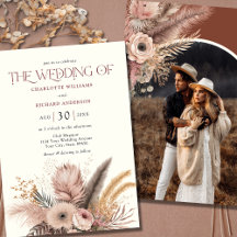 Boho Pampas Grass Terracotta Foto Wedding