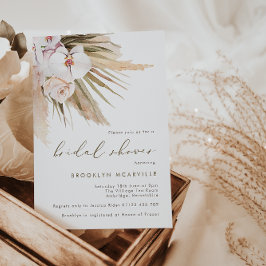 Boho Pampas Grass Watercolor Brautparty Einladung