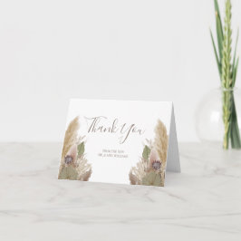 BOHO PAMPAS GRASS WATERCOLOR DANKE CARD