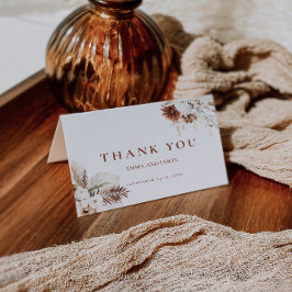 Boho Pampas Grass Wedding Dankeschön Karte