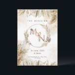 Boho Pampas Grass Wedding Invitation  Einladung<br><div class="desc">Celebrate your special day with this elegant boho pampas grass wedding invitation. Featuring soft neutral tones, dried florals, and a minimalist design, this invitation perfectly complements rustic, neutral, or outdoor wedding themes. Fully customizable — edit the names, date, and details to make it uniquely yours. Perfect for modern boho weddings,...</div>