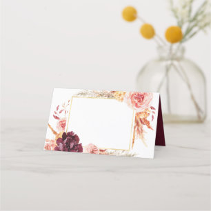 Boho Pampas Grass Wedding Platzkarten