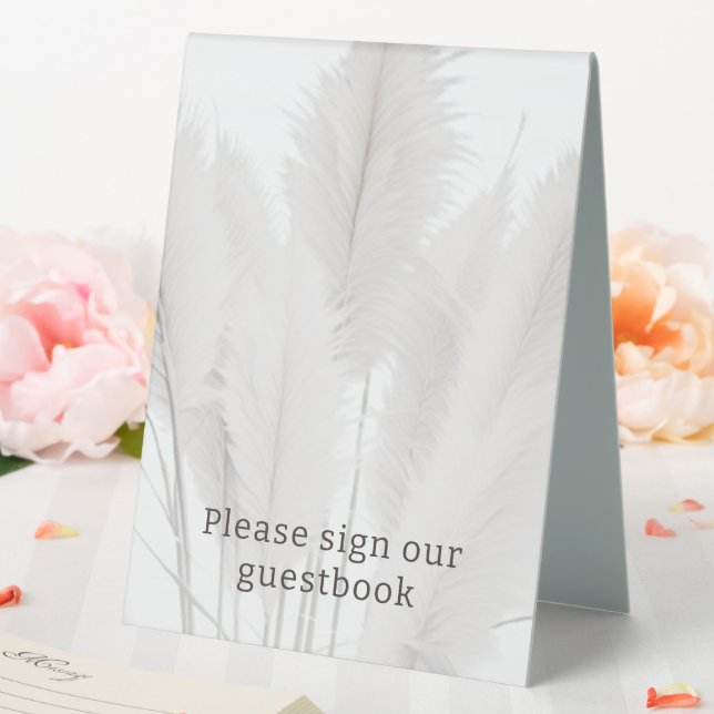 Boho Pampas Grass Wedding Tischaufsteller (In Situ (Hochzeit))