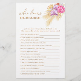 Boho pampas grass Wer die Braut am besten kennt