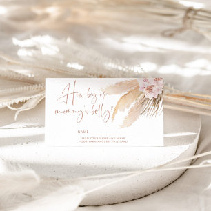 Boho pampas grass wie groß ist Mama's Bauch Begleitkarte
