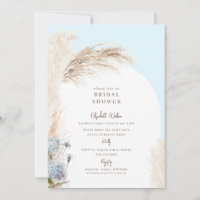 Boho Pampas Icy Blue Brautparty