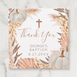 Boho Pampas White Pumpkin Taufe Anhänger