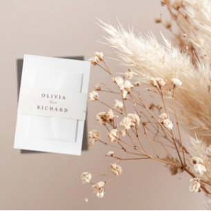 Boho-Pampasgras-Blumen-Bauchschnur Einladungsbanderole