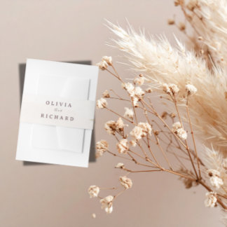 Boho-Pampasgras-Blumen-Bauchschnur  Einladungsbanderole