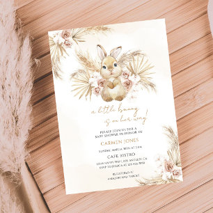 Boho-Pampasgras-Hasen-Baby-Party Einladung