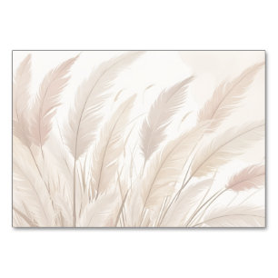 Boho-Pampasgras-Leere Hochzeit Tischnummer