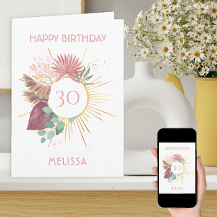 Boho-Pampasgras-Sonne-Mandala-Birthday für jedes A Karte