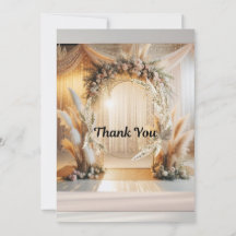 Boho Pampass Floral Faire-part de mariage |Modifia