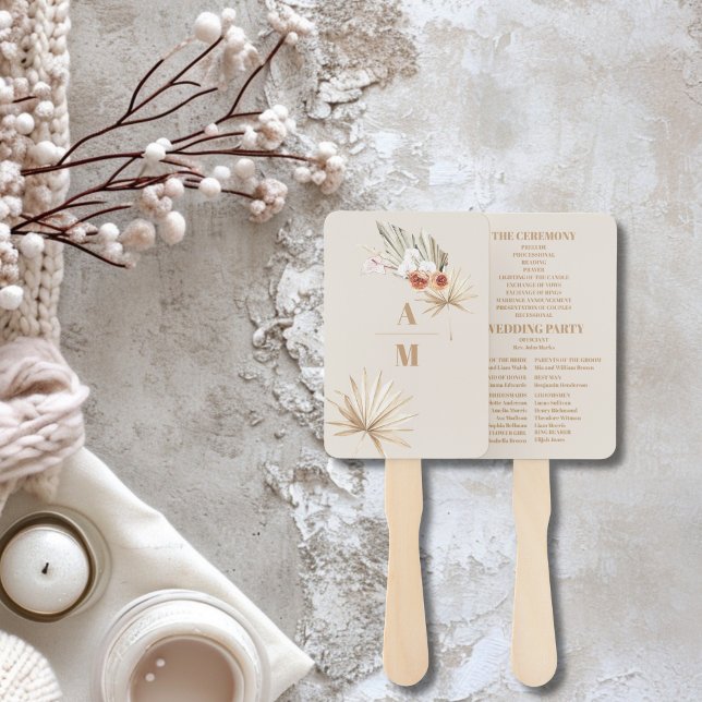 Boho Pampass Grass Floral Wedding Fächer (Von Creator hochgeladen)