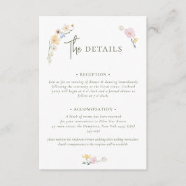 Boho Pastel Blume Elegante Kalligraphie Wedding E Begleitkarte