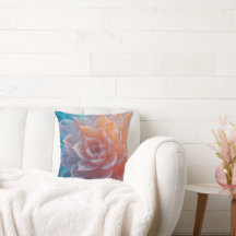 Boho Pastel Coussin Succulent - Pétales Vitrées À 