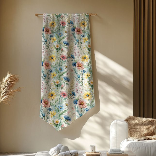 Boho Pastel Floral Blanket Geschenk für ihre Gelas Fleecedecke (Boho Pastel Floral Blanket Gift for Her Serenity)