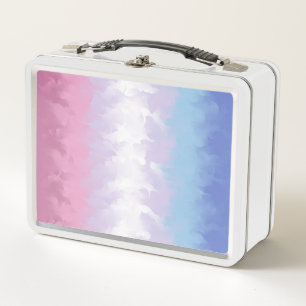 Boho Pastel Fluffy Abstrakt Bigender Pride Flag Metall Brotdose