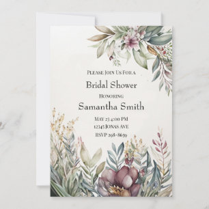 BOHO Pastel Garden Colors Wedding Brautparty Einladung
