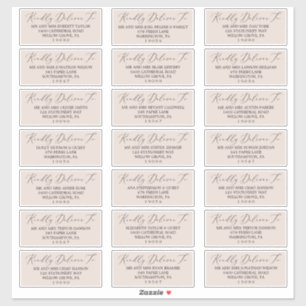 Boho Pastel Peach Mariage Étiquettes de adresse in