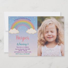 Boho Pastel Rainbow Einladung zum Geburtstag