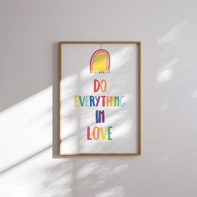 Boho pastel Tun Sie alles in Liebe Poster (Von Creator hochgeladen)