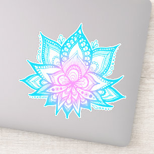 Boho Pastel Vibes Lotus Blume Aufkleber