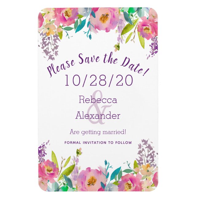 Boho Pastel Watercolor Magnet (Vertikal)