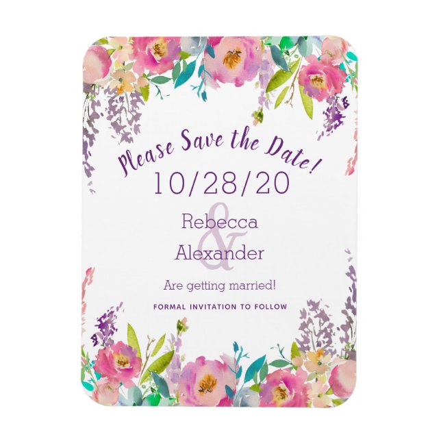 Boho Pastel Watercolor Magnet (Vertikal)