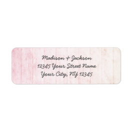 Boho Pastel Wood Grain Wedding Rücksendeadresse