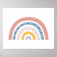 Boho-Pastell-Aquarell-Regenbogen-Kinderzimmer