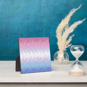 Boho-Pastell-Fluffig-Abstrakte Bigender-Stolzflagg Fotoplatte