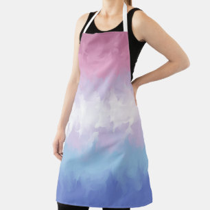 Boho-Pastell-Fluffig-Abstrakte Bigender-Stolzflagg Schürze