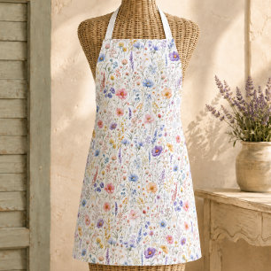 Boho-Pastell-Wildblumengarten Schürze