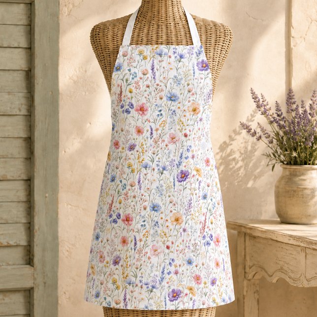 Boho-Pastell-Wildblumengarten Schürze (Von Creator hochgeladen)