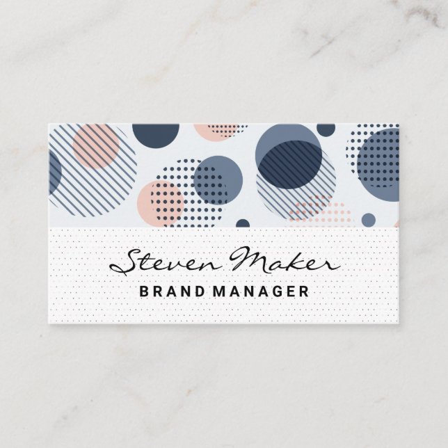 Boho Pattern | Dot-Muster Visitenkarte (Vorderseite)