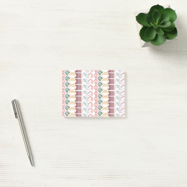 Boho Pattern Post-it Klebezettel (Büro)